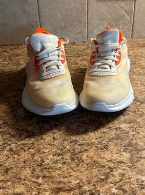 Cole Haan Women's Zerogrand Radiant Sneakers White Shocking Orange